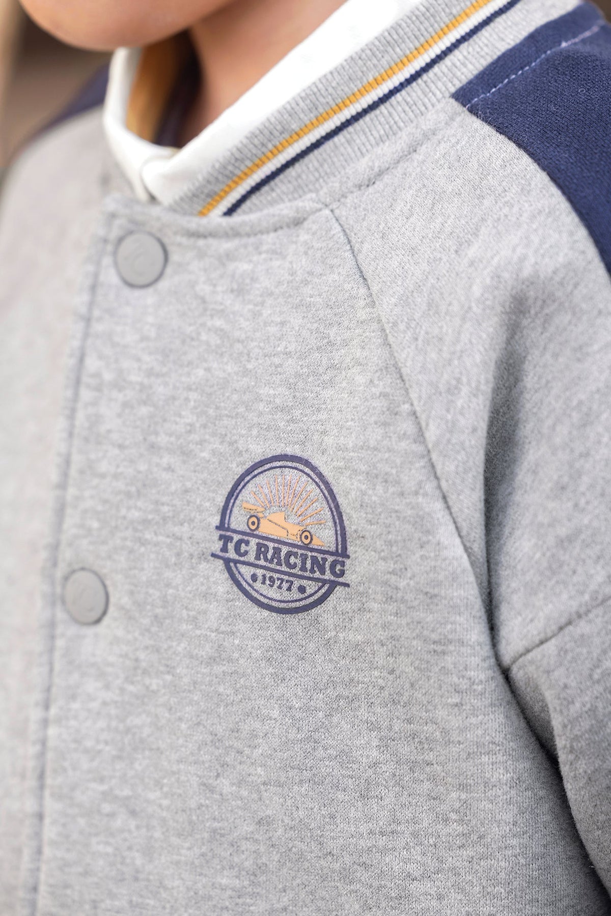 Teddy Cotton Jacket | Grey
