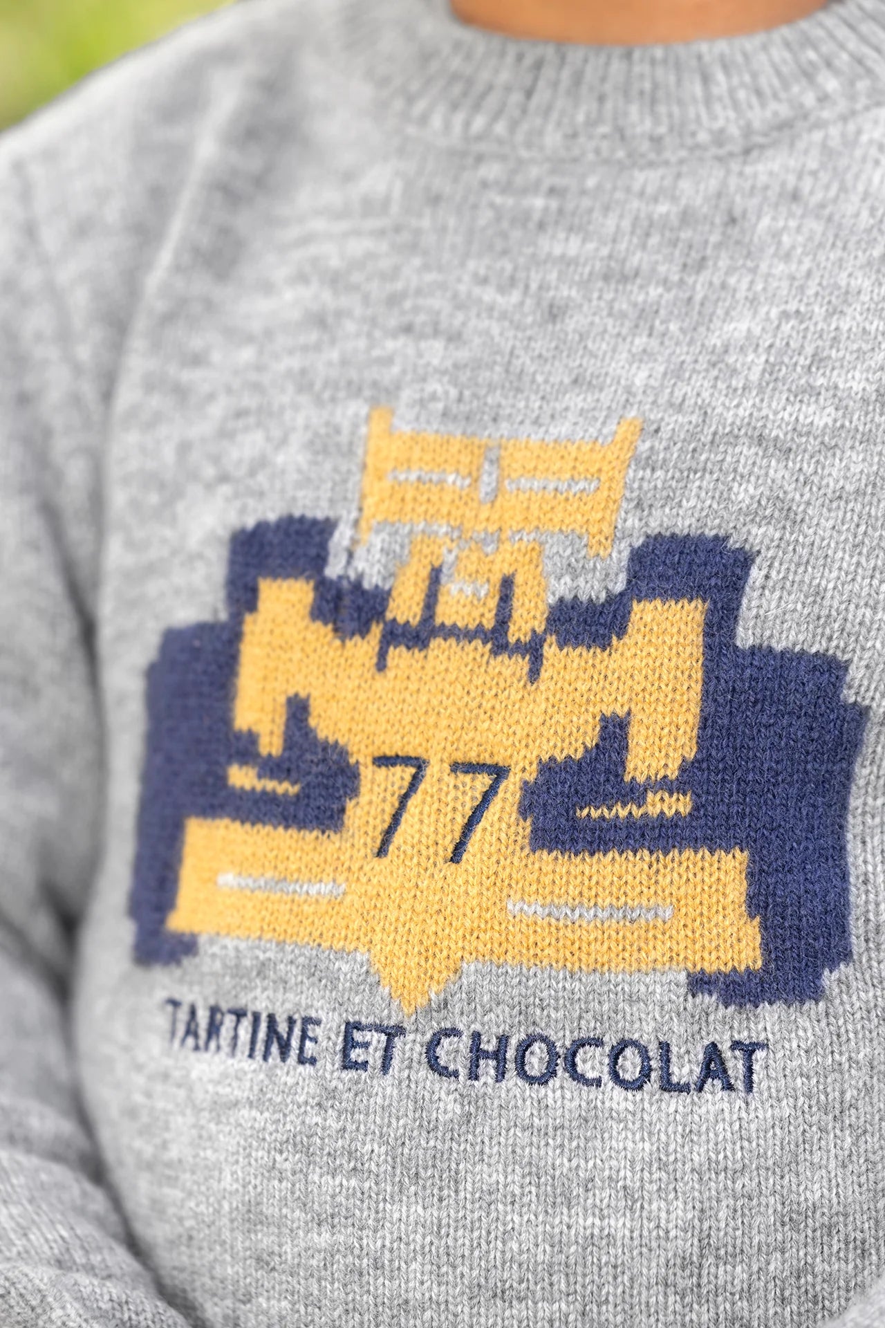 Car Embroidery Sweater | Grey