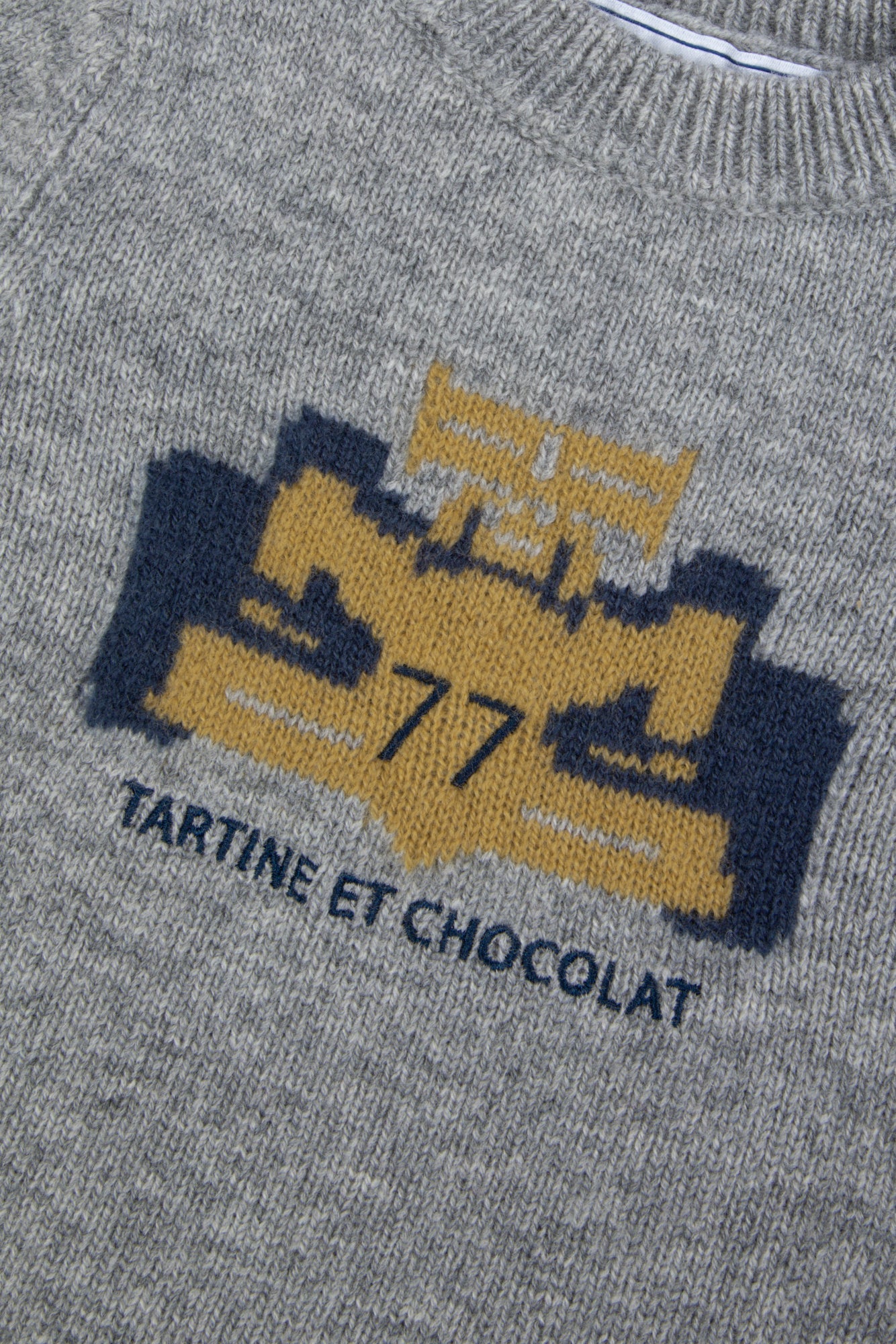 Car Embroidery Sweater | Grey