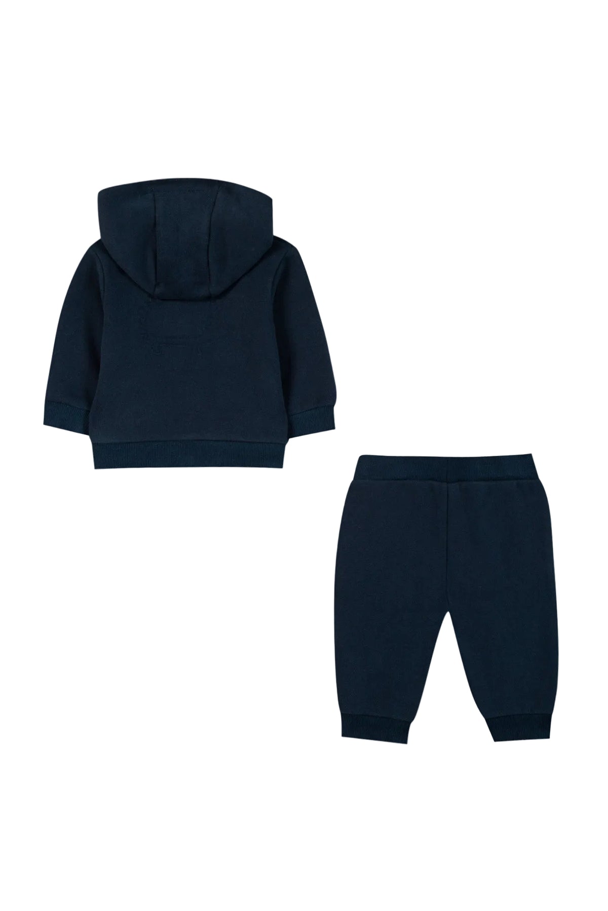 Hooded Cotton Jogging Suit | Navy