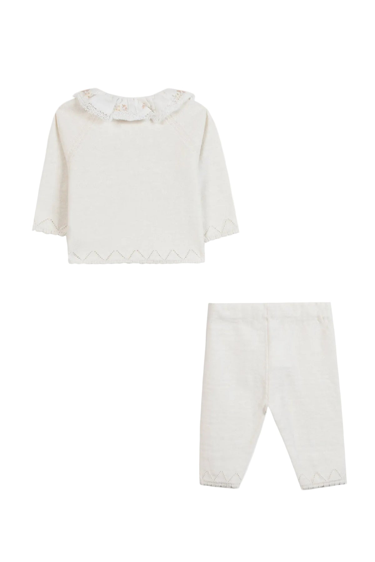 Ruffled Collar Set | Ecru
