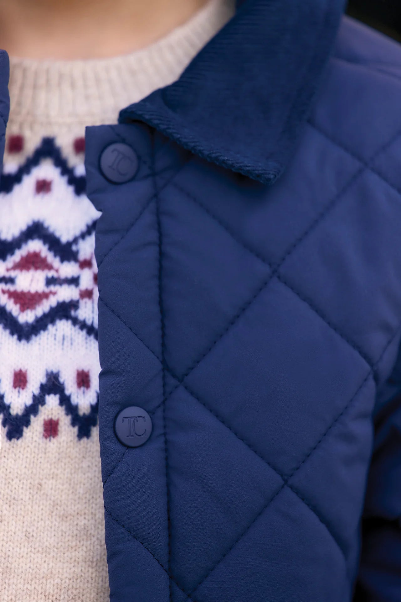 Quilted Jacket | Navy