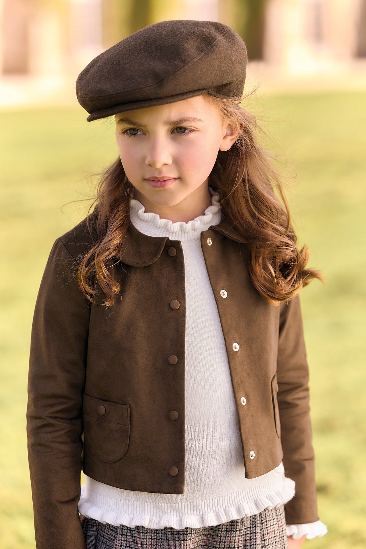 Peter Pan Collar Jacket | Brown