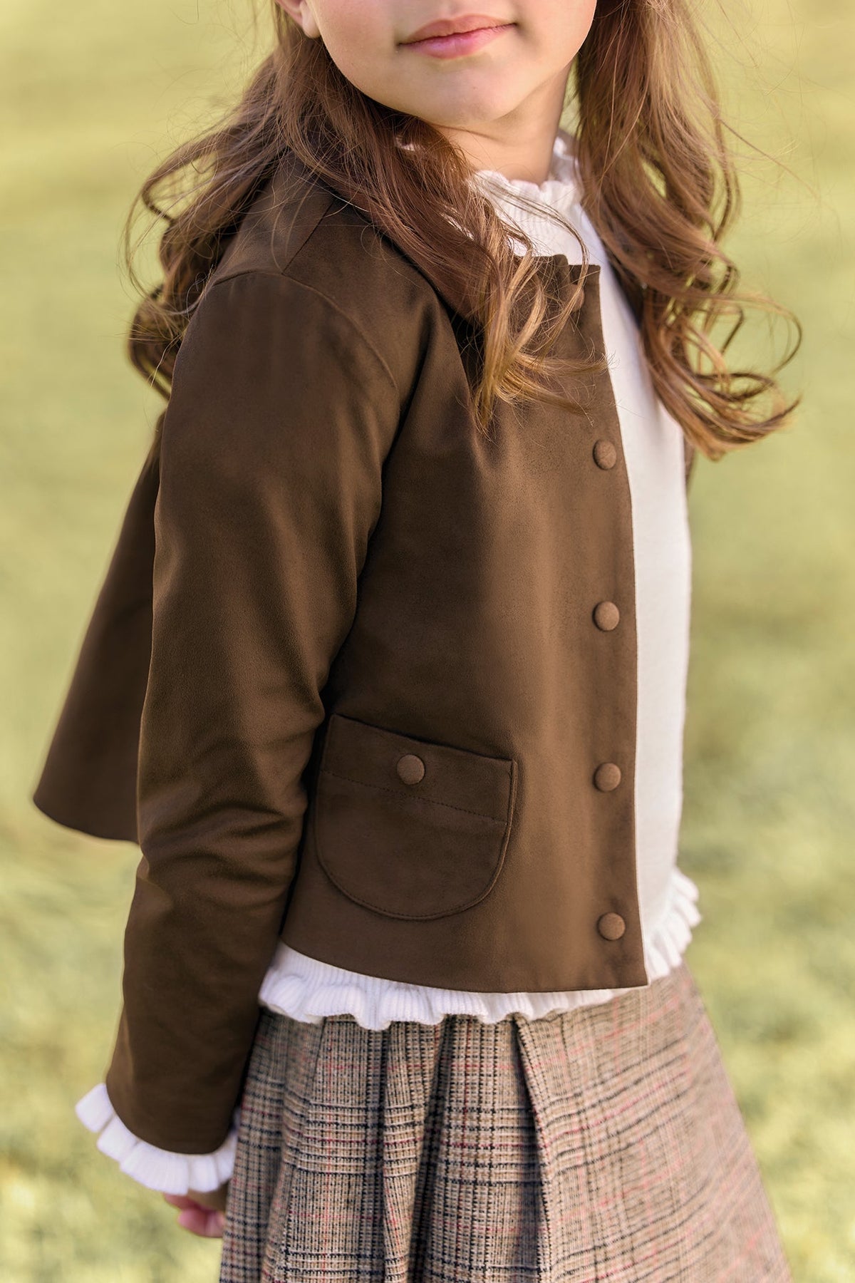 Peter Pan Collar Jacket | Brown