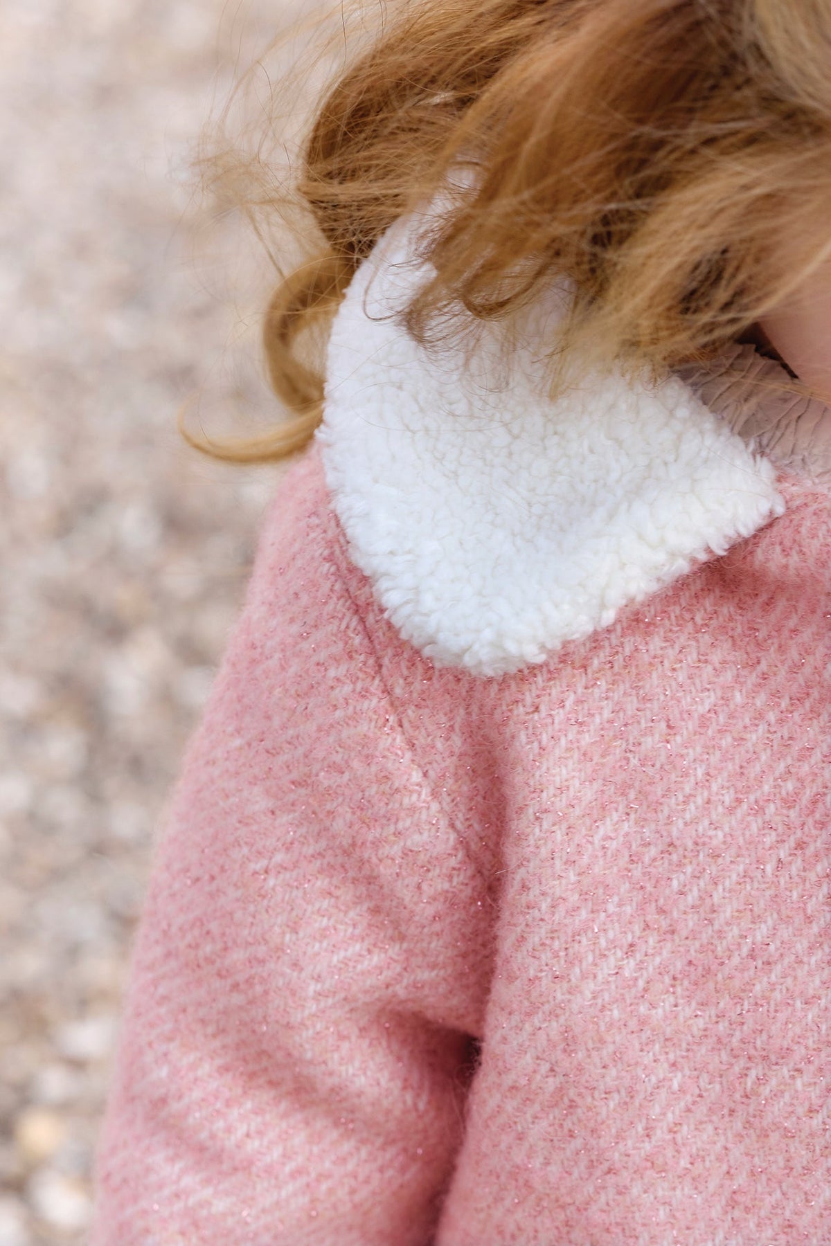 Faux Fur Collar Coat | Rose