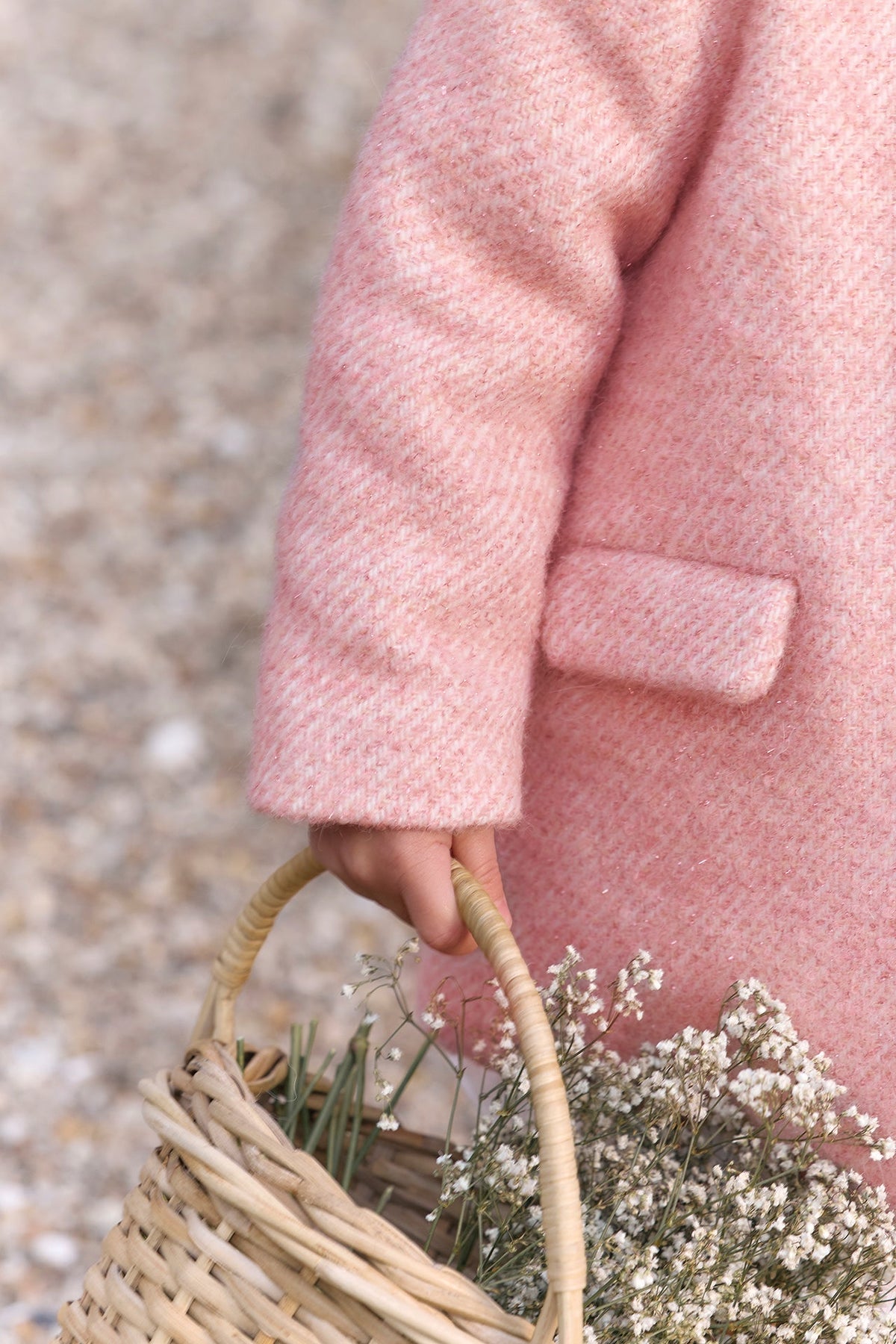 Faux Fur Collar Coat | Rose