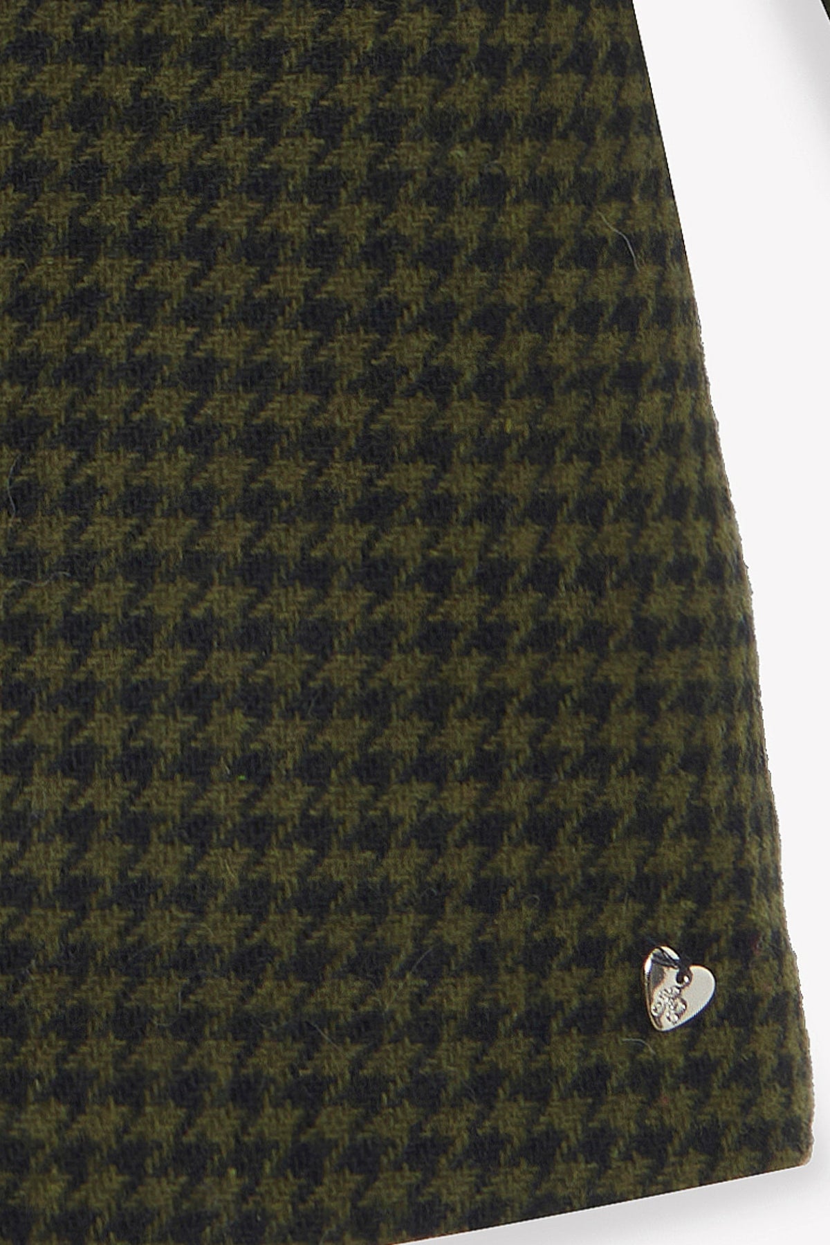 Puppytooth Wool Coat | Olive