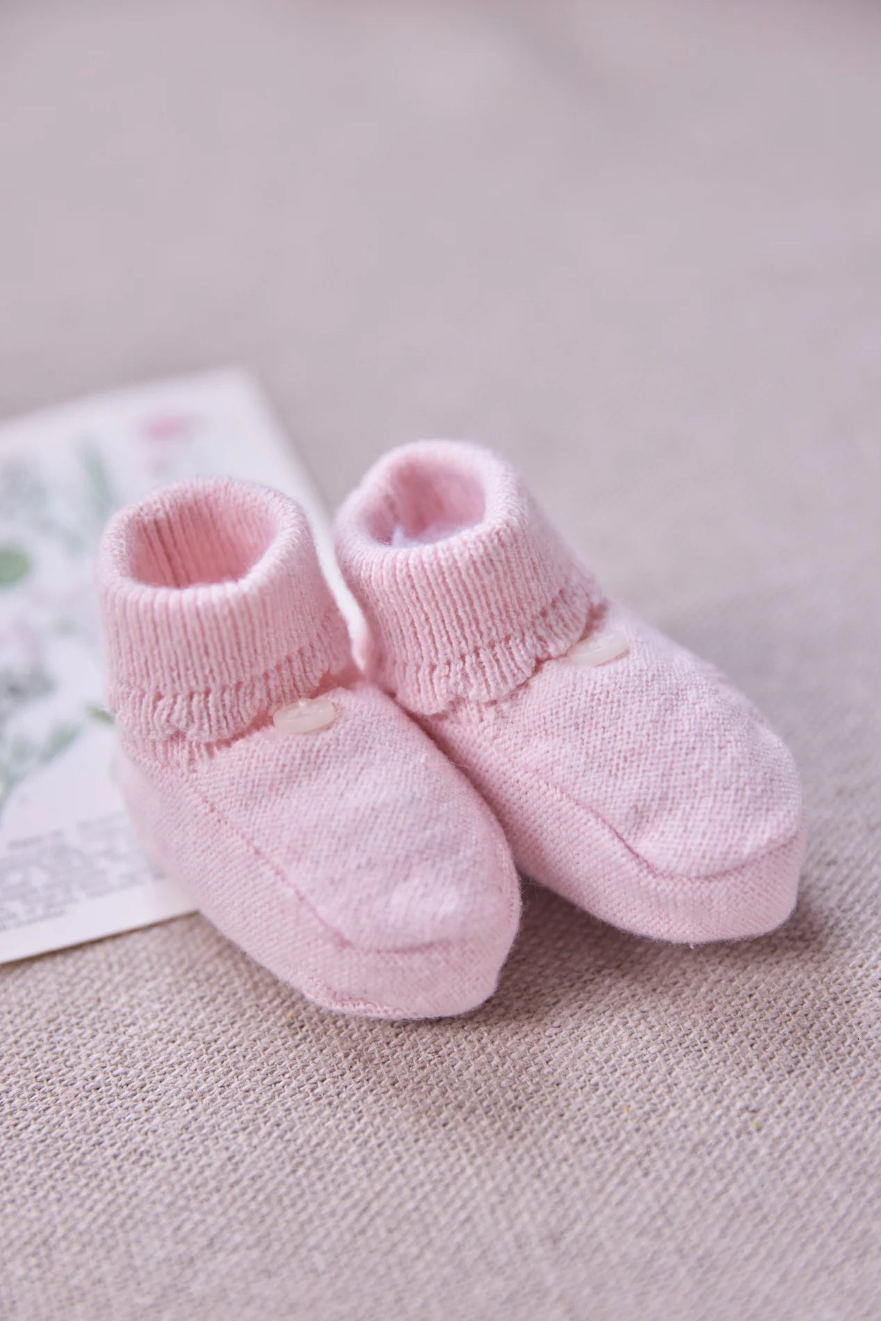Scalloped Booties | Pink