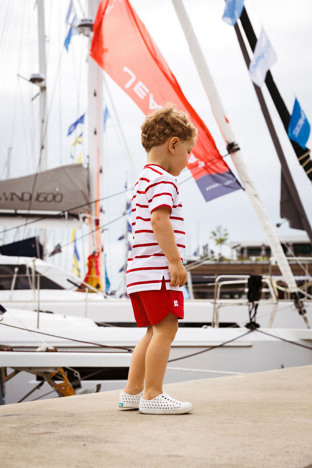 Striped Practice Shirt | White/Red