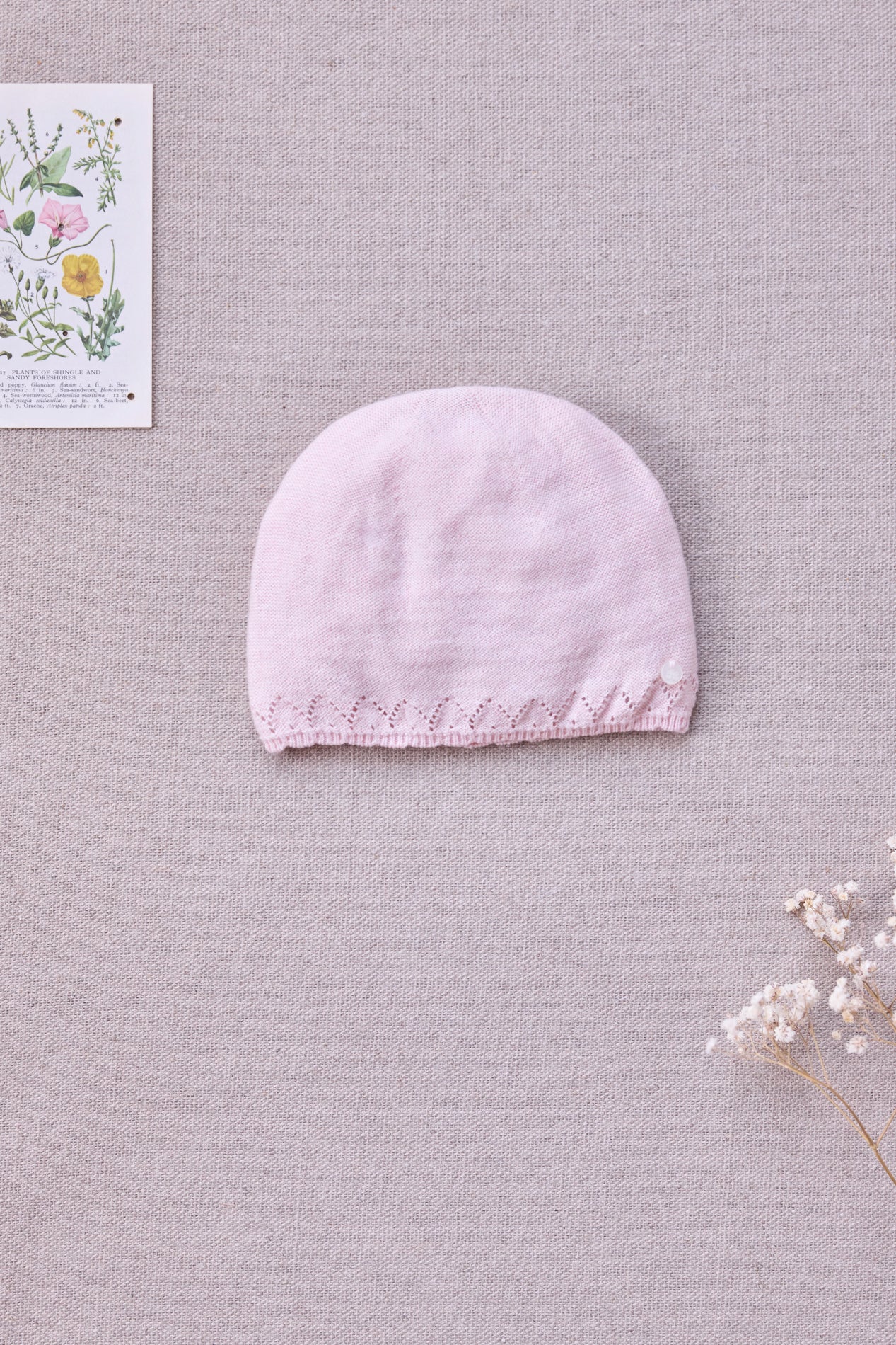 Openwork Knit Beanie | Pink