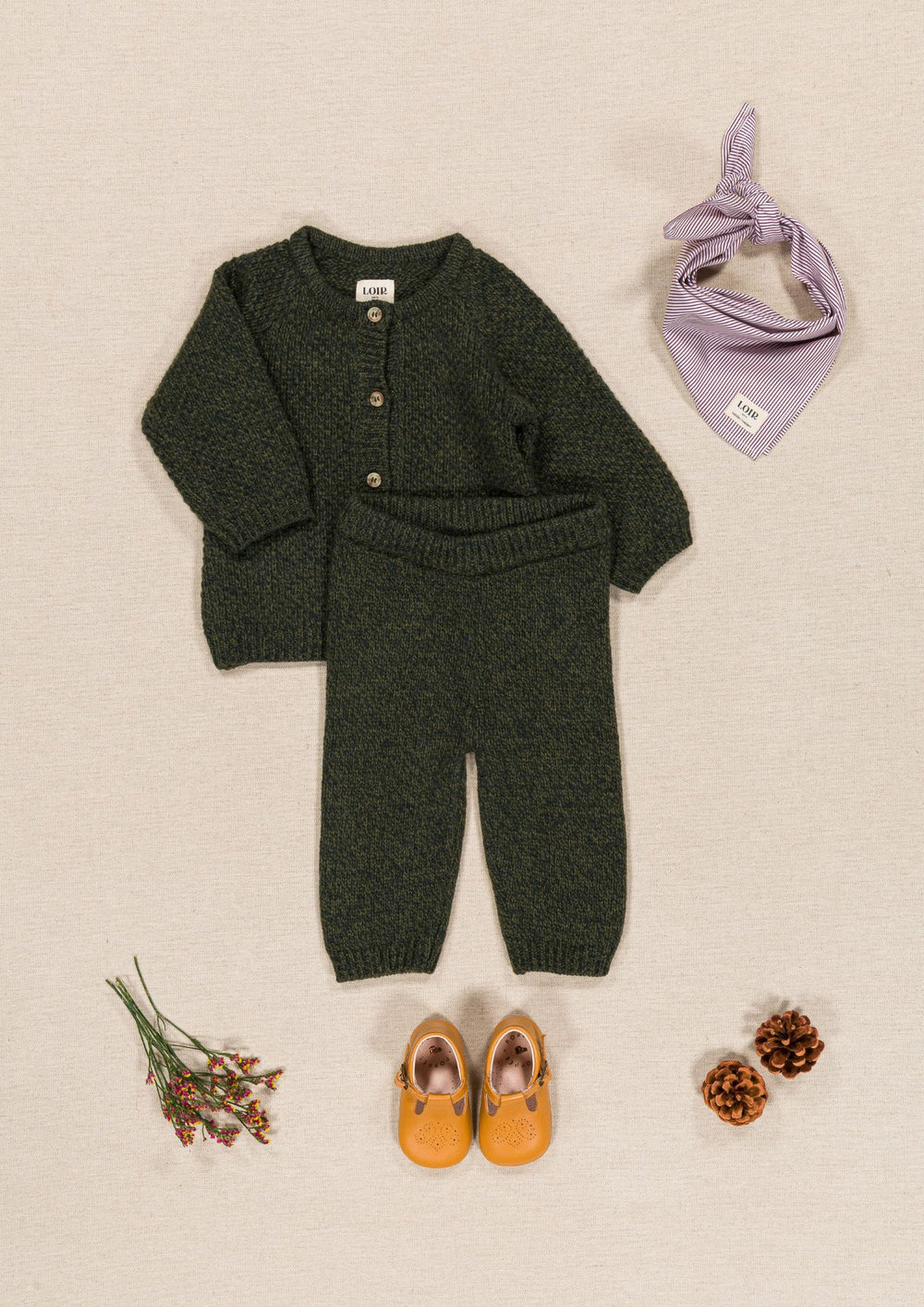 Cob Cardigan & Leggings Set | Green