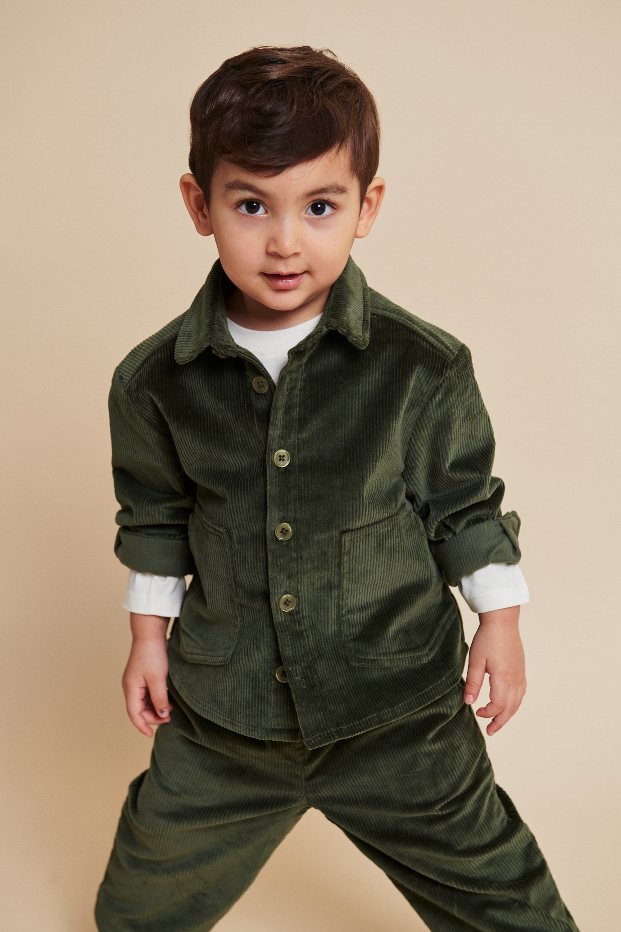Corduroy Overshirt | Dark Green
