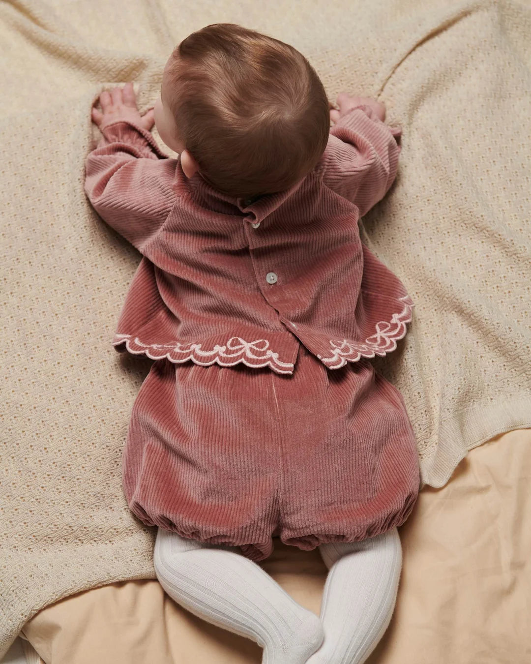 Corduroy Baby Set | Winter Rose