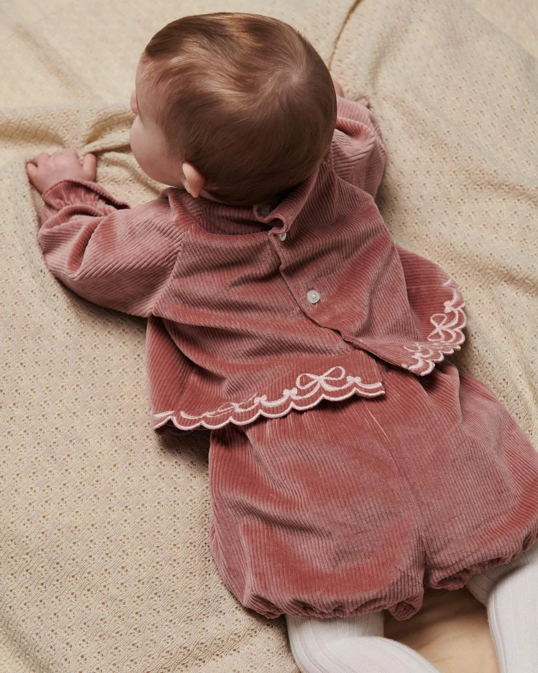 Corduroy Baby Set | Winter Rose