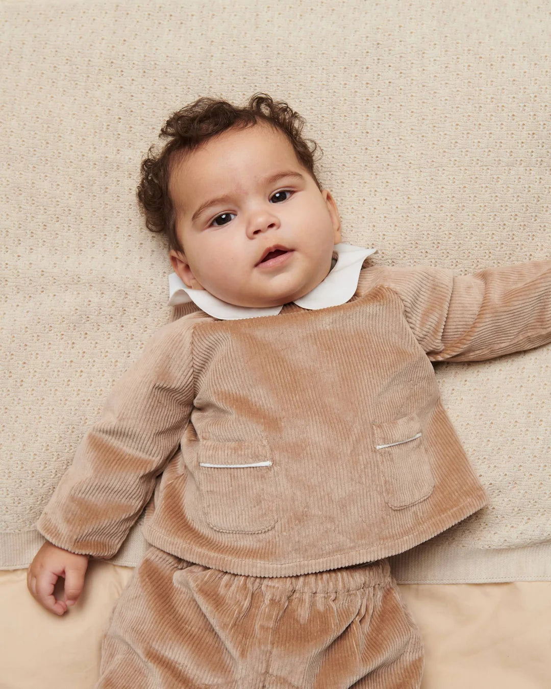 Corduroy Baby Set | Beige