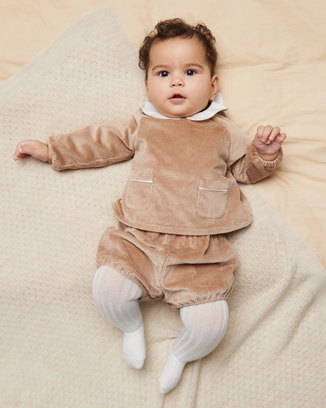 Corduroy Baby Set | Beige