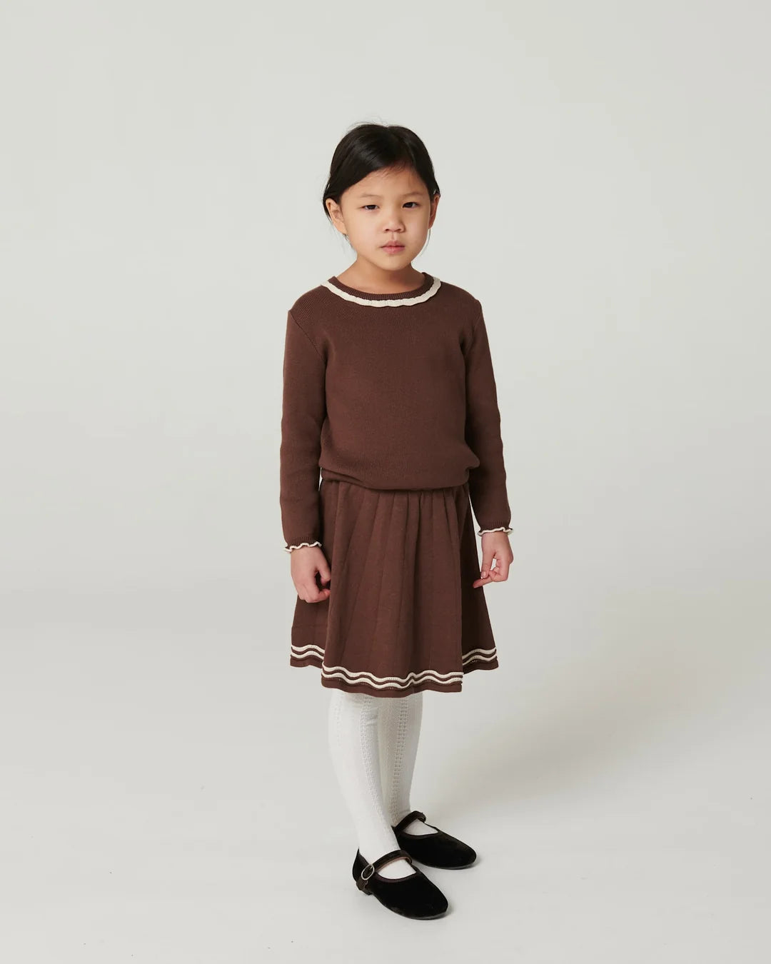 Deco Neck Blouse | Walnut
