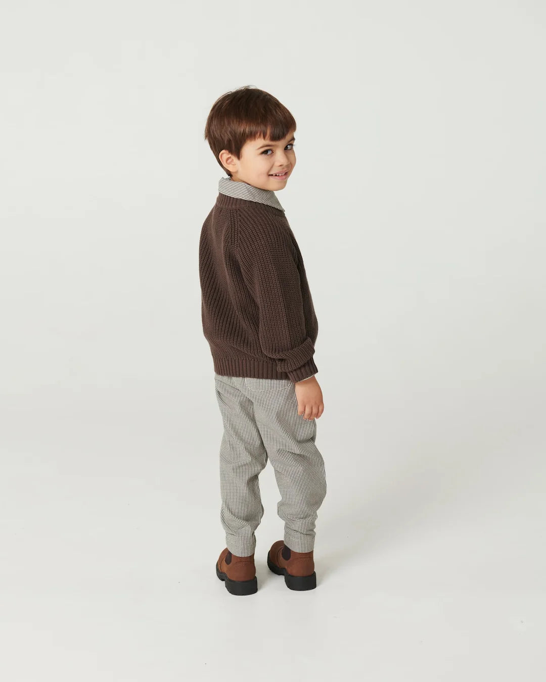 Checkered Shirt and Pant Set | Blue And Brown