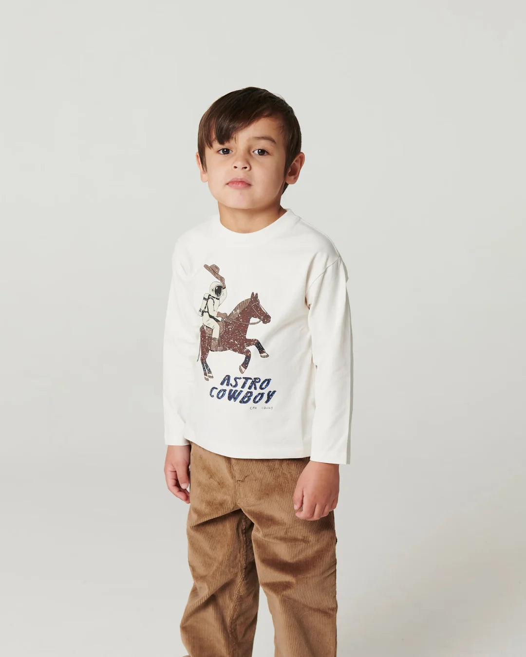 Printed Long Sleeve T-shirt | White