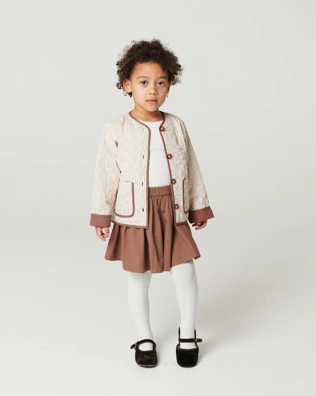 Twill Skirt | Walnut