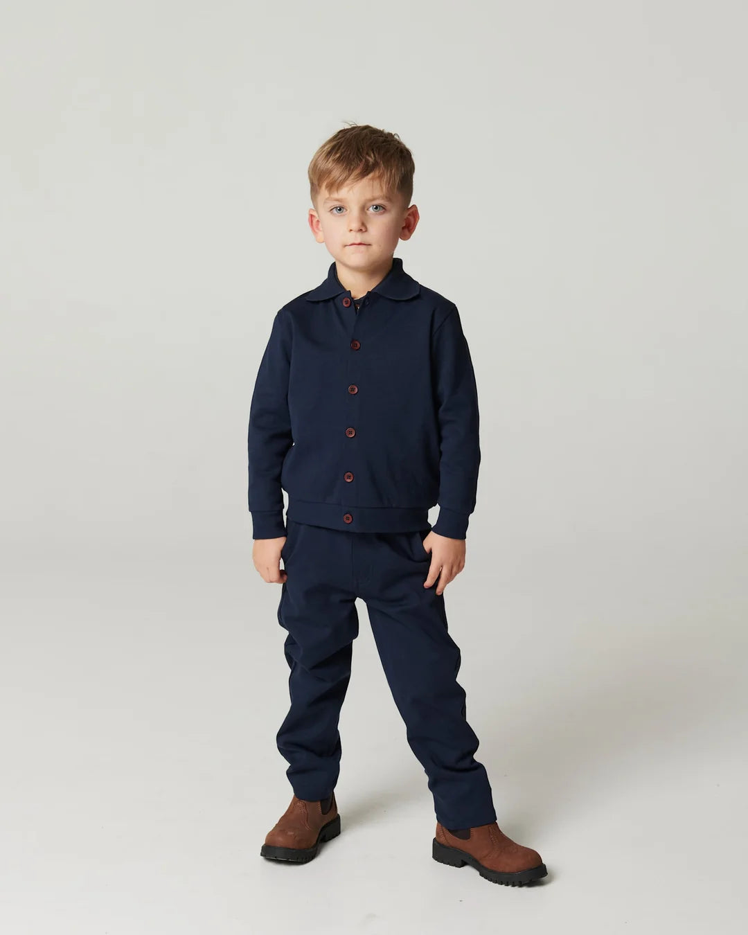 Super Stretchy High School Cardigan | Navy