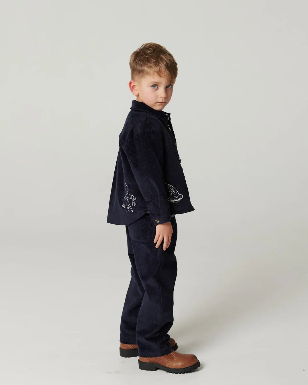 Corduroy Pant with Adjustable Waist | Navy