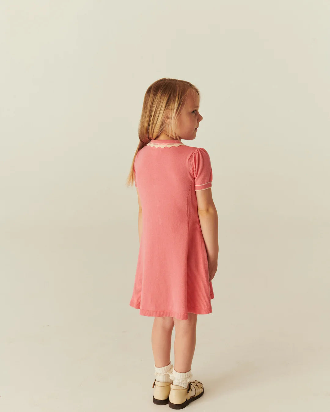 Knitted Peplum Dress | Pink