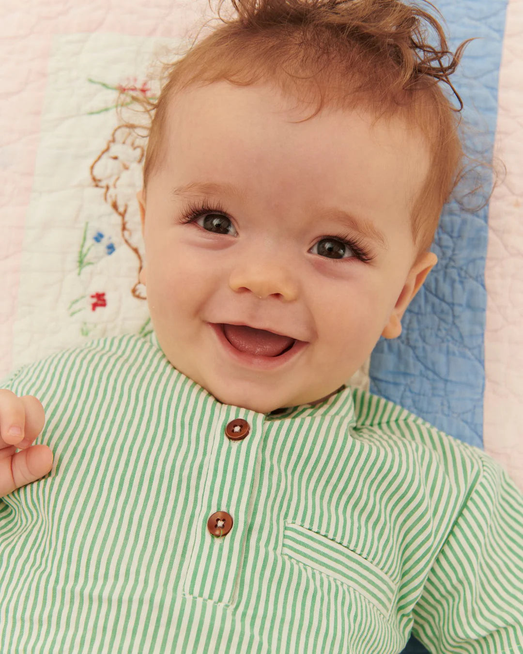 Seersucker Baby Set | Green