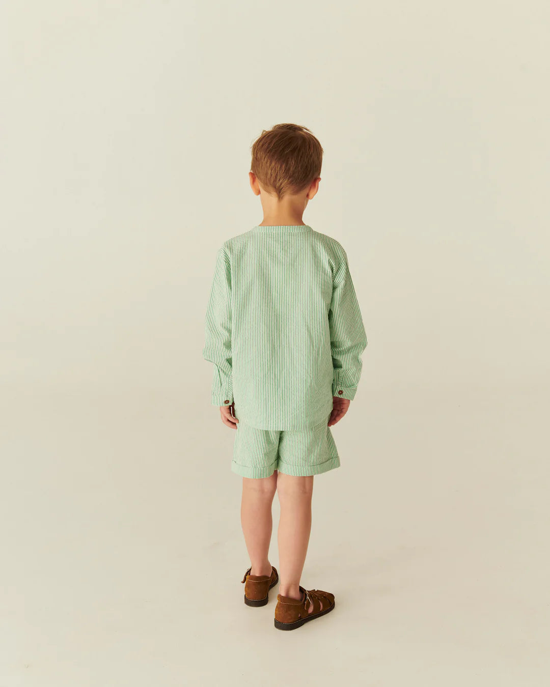 Seersucker Shorts Sporty | Green