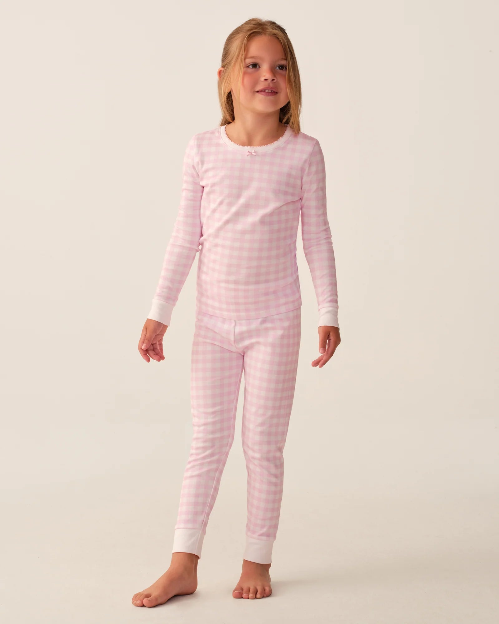 Pima Snug Fit Pajama Set | Pink Gingham