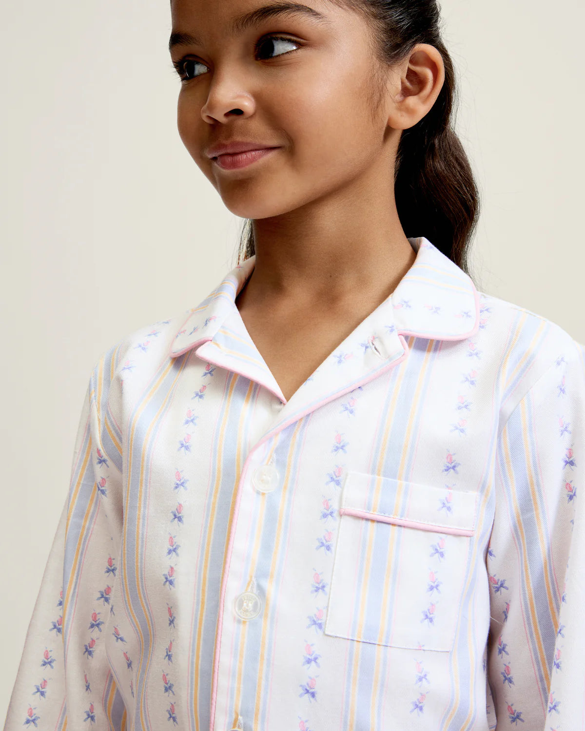 Twill Pajama Set | Cottage Stripe