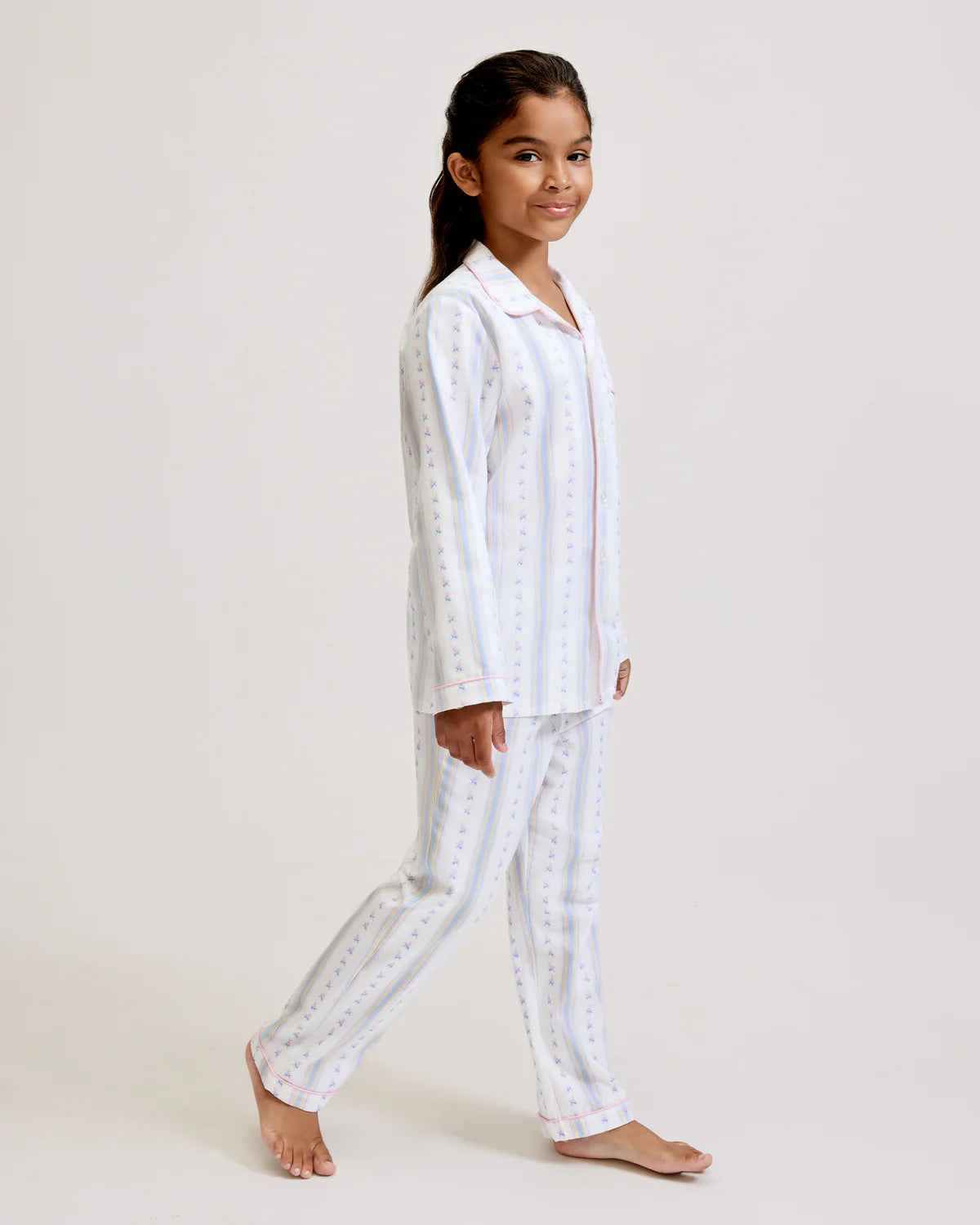 Twill Pajama Set | Cottage Stripe
