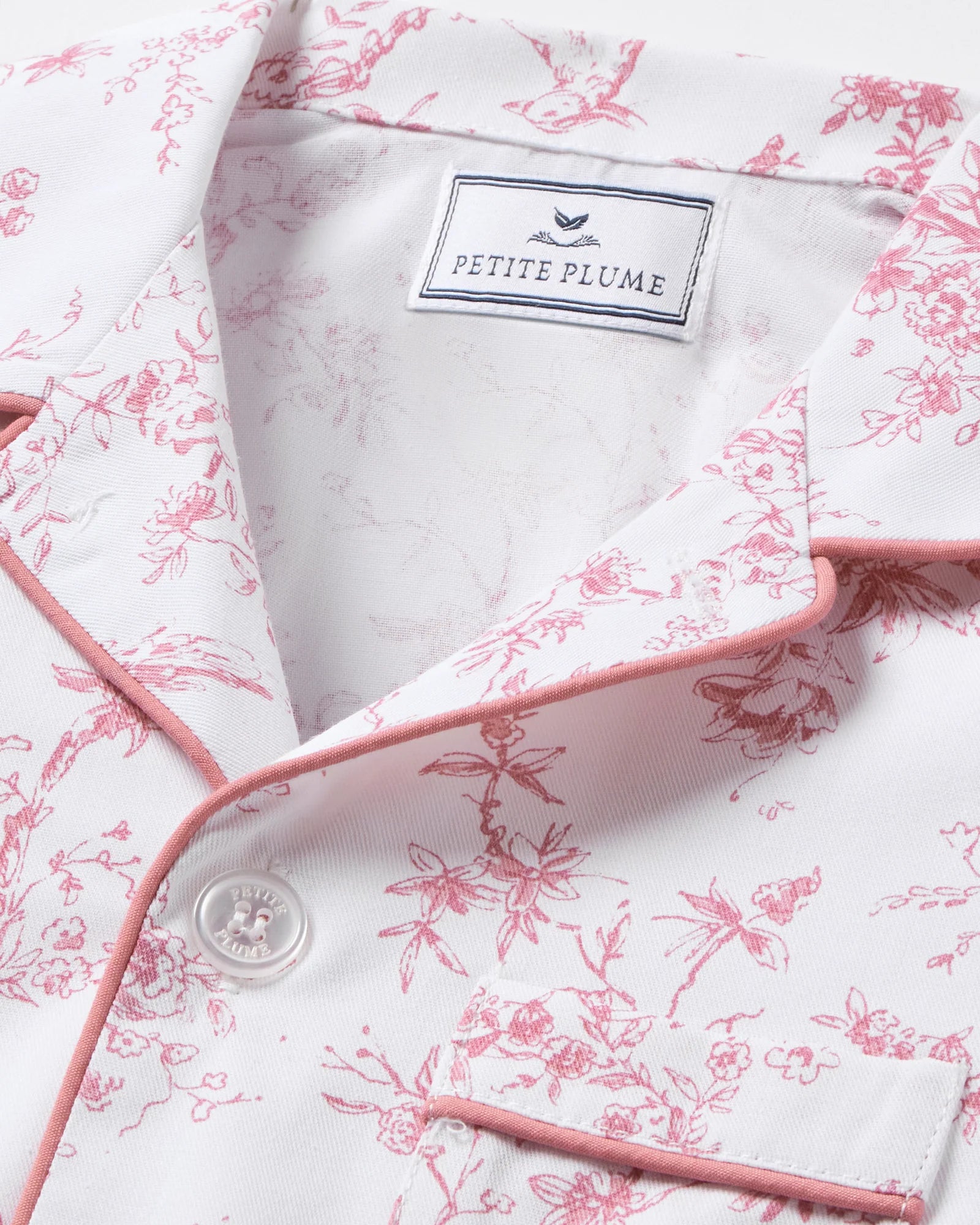 Twill Pajama Set | Pink Timeless Toile