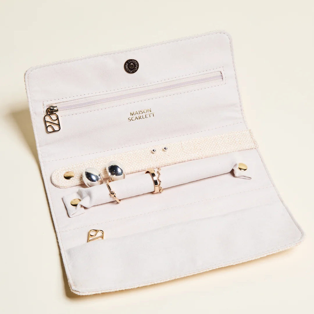 Catherine Linen Jewelry Pouch
