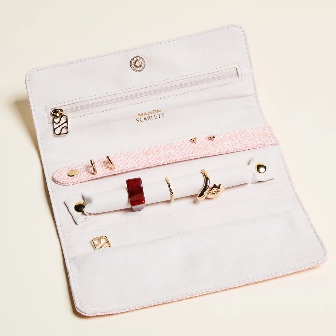 Catherine Linen Jewelry Pouch