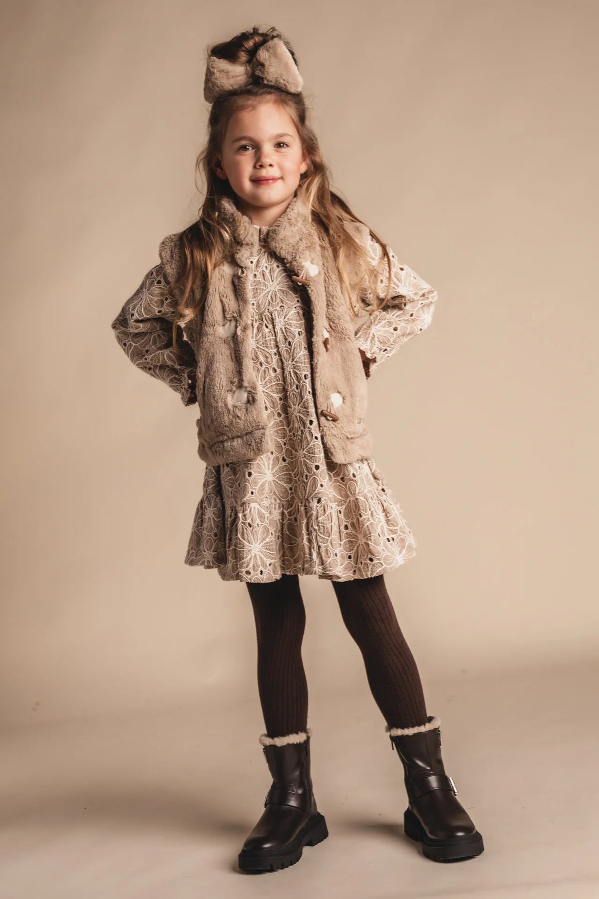 Chiara Dress | Taupe Light
