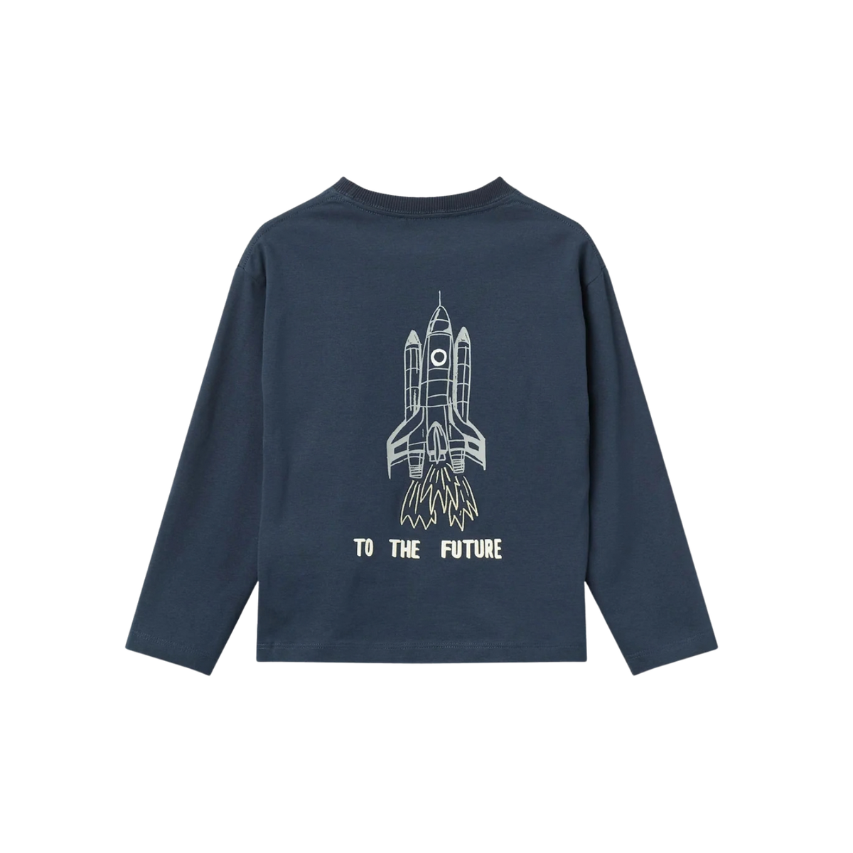 Printed Long Sleeve T-shirt | Navy