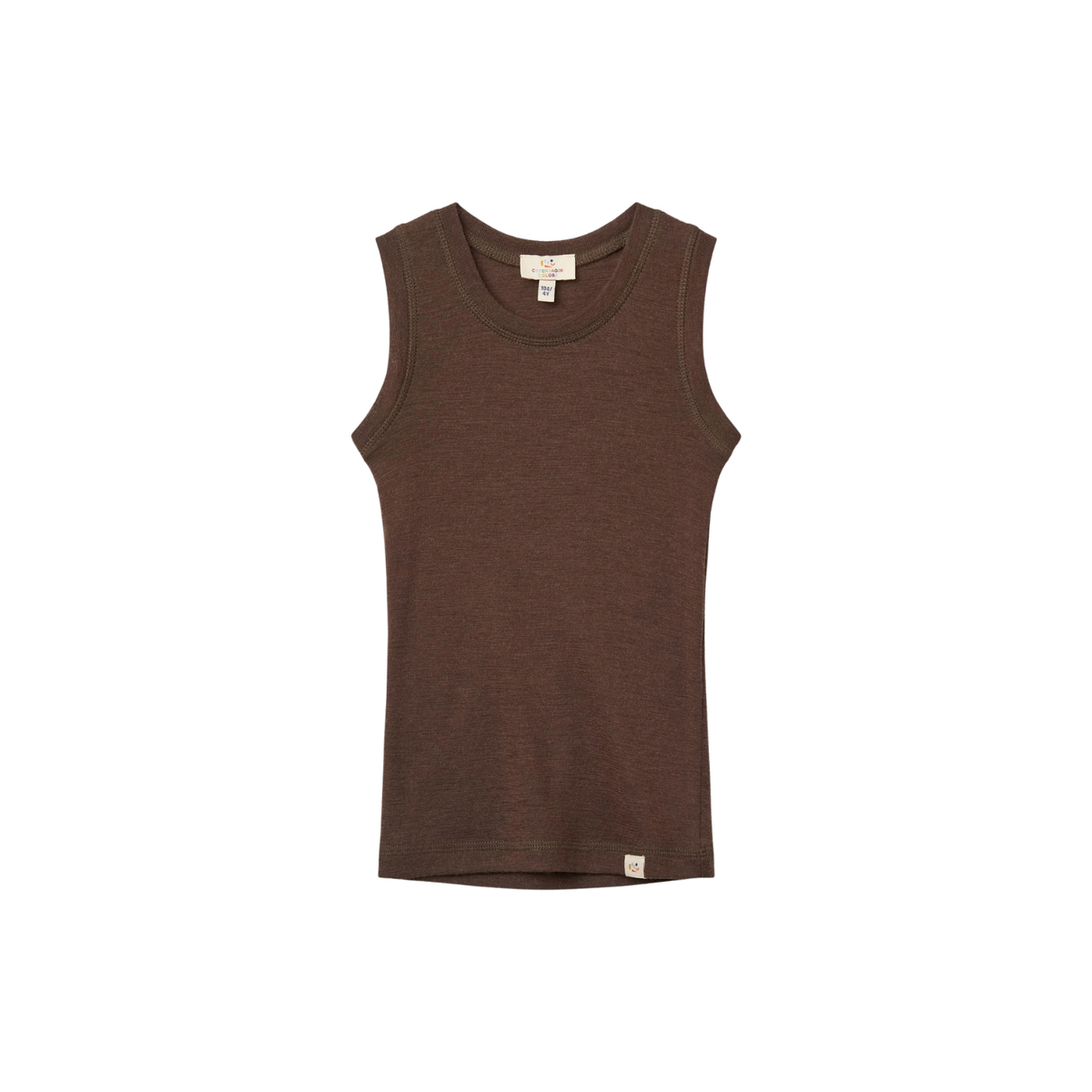Merino Knitted Tank Top | Dark Brown
