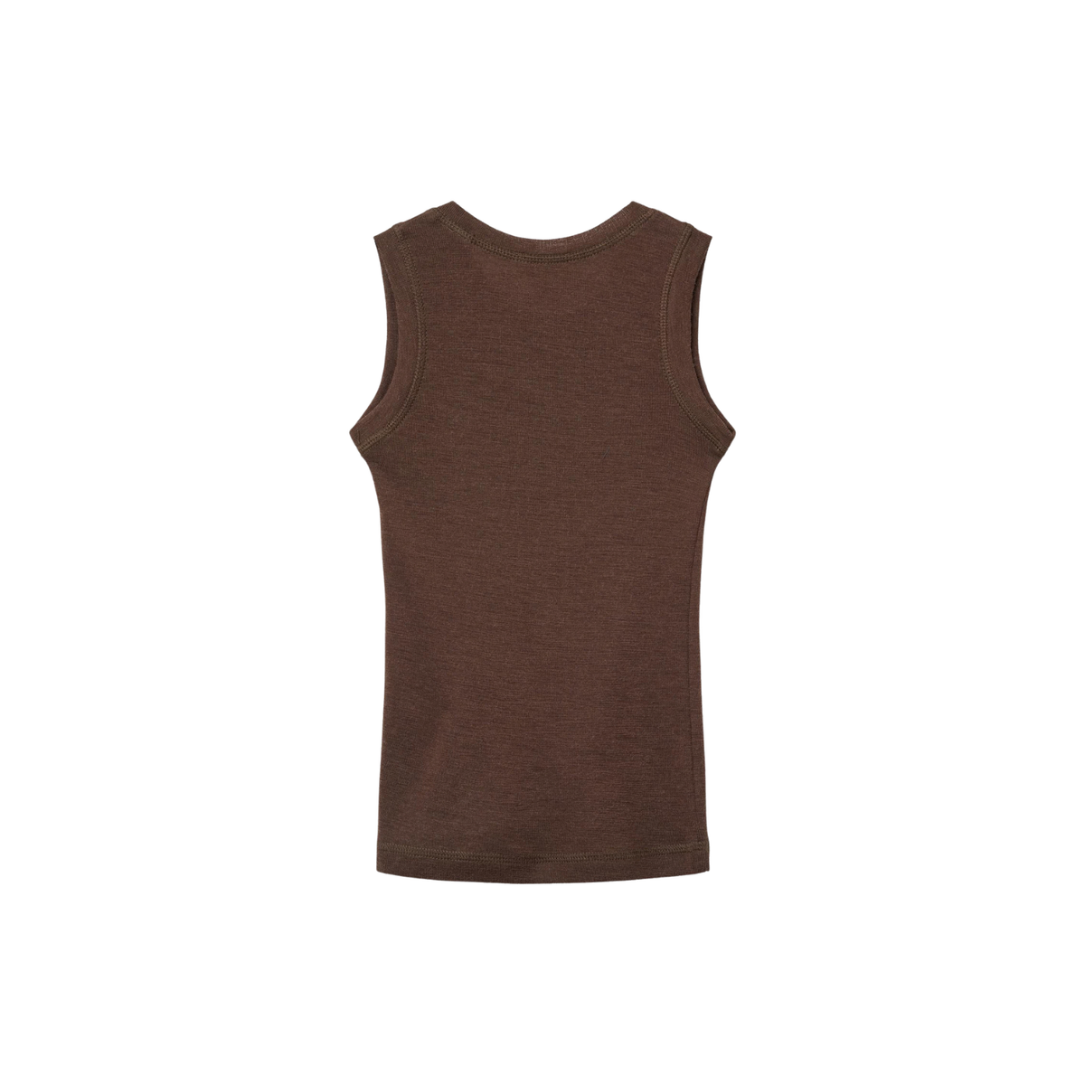 Merino Knitted Tank Top | Dark Brown