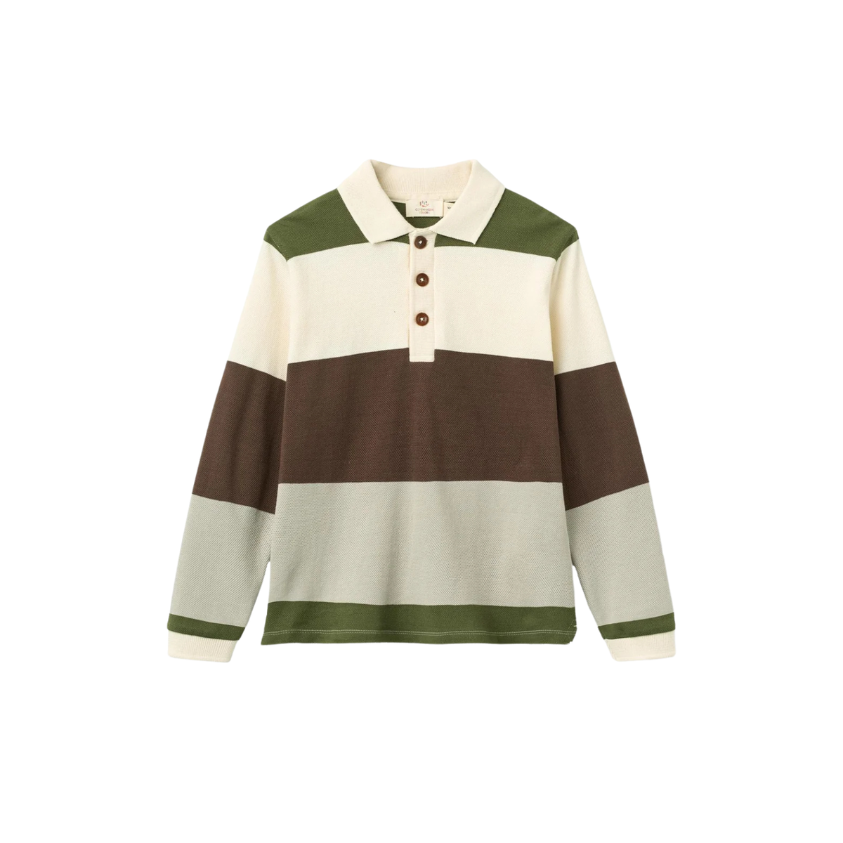 Stripe Pique Polo | Grey