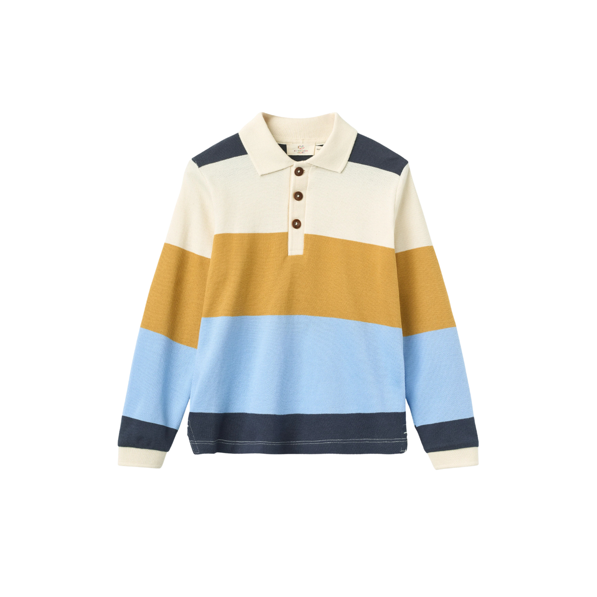 Stripe Pique Polo | Mustard