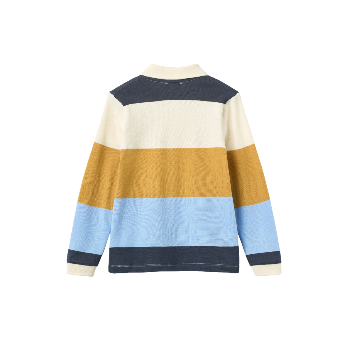 Stripe Pique Polo | Mustard