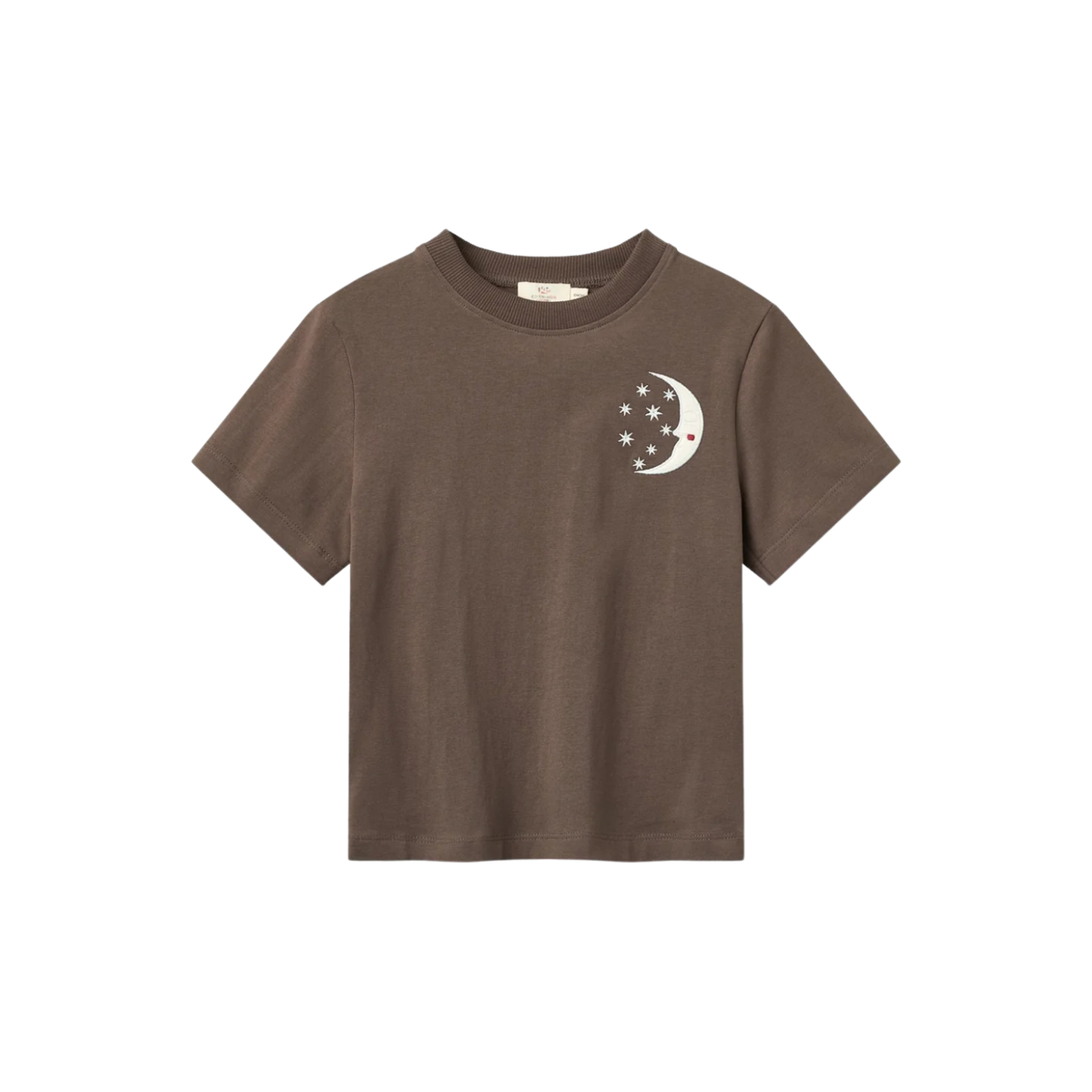 Embroidered T-shirt | Dark Brown