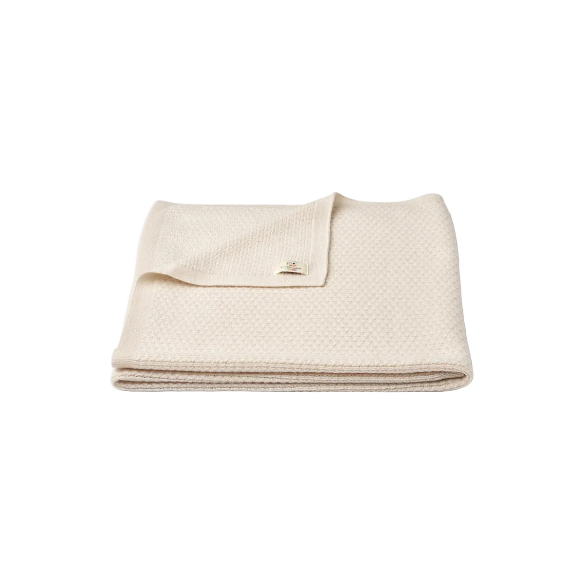 Merino Knitted Baby Blanket | Pale Cream