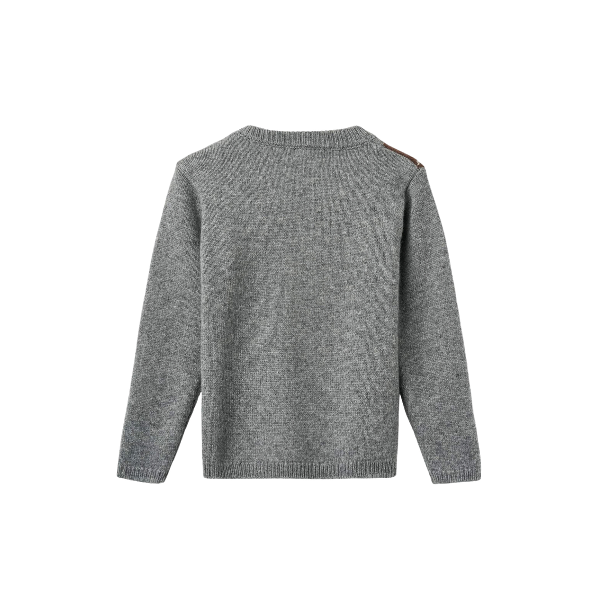 Argyle Knitted Pullover | Grey and Brown