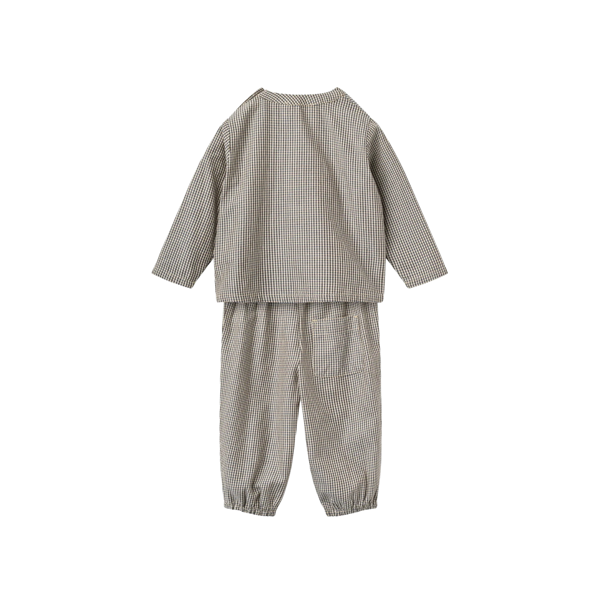 Baby Shirt & Pants Set | Brown And Sky Check