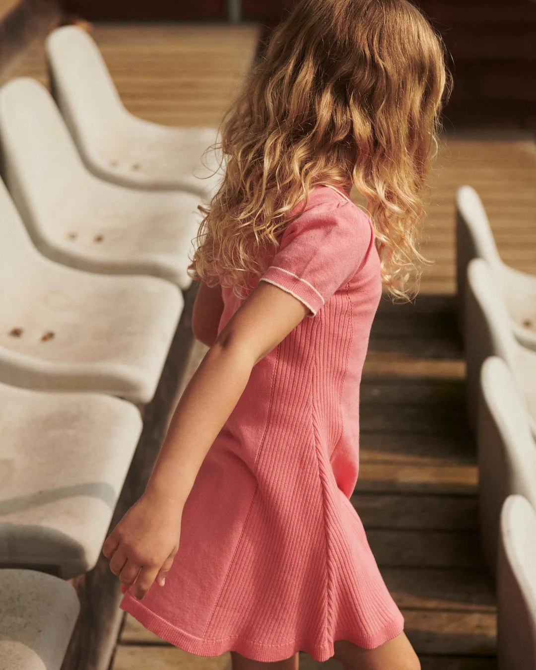 Knitted Peplum Dress | Pink