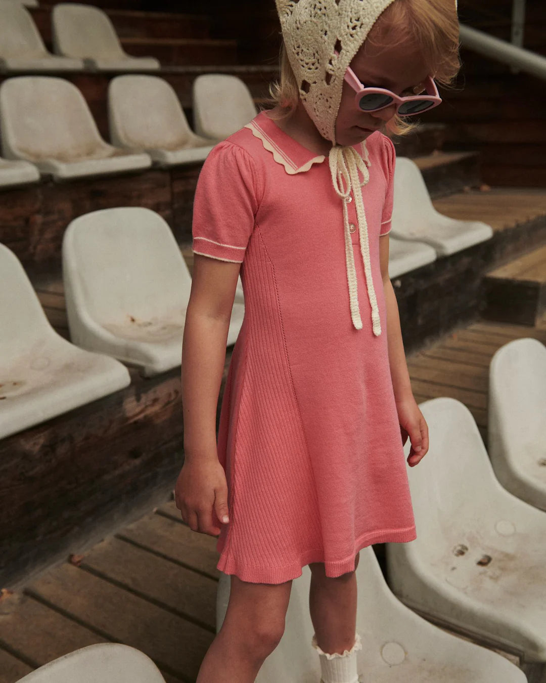 Knitted Peplum Dress | Pink