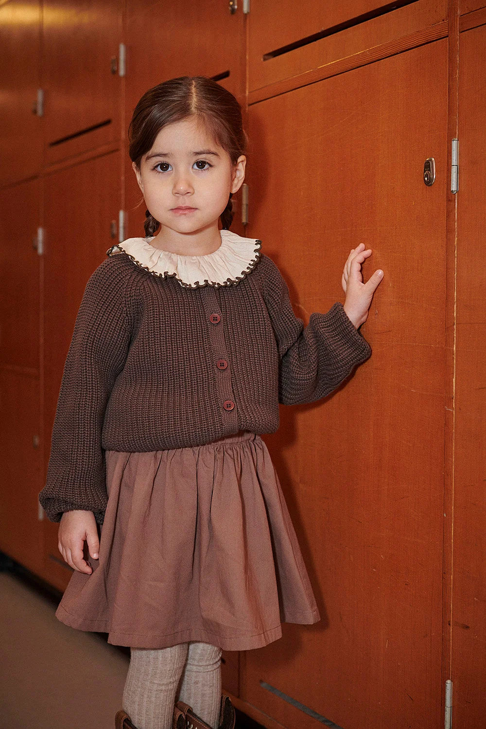Twill Skirt | Walnut