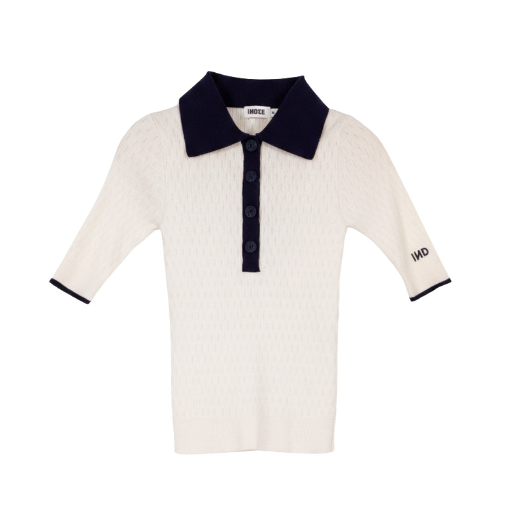 Knitted  Polo Shirt Vietnam | Off White